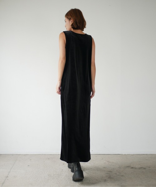 My shawty(マイシャウティー)の「velvet relax dress(ドレス・レディース・ブロンズ/ブラック/ブルー・FREE)」の12枚目の写真