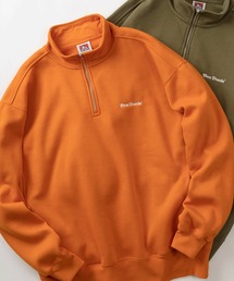 【0】【BEN DAVIS/ベンデイビス】ブランドネーム ワンポイント刺繍デザイン ヘビーウェイト ハーフジップスウェット/ HEAVY SWEAT HALF ZIP