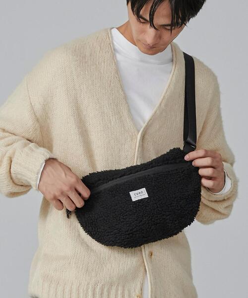 coen(コーエン)の「ボアショルダーバッグ(ショルダーバッグ・メンズ・ブラック/オフホワイト/ネイビー・FREE)」の3枚目の写真