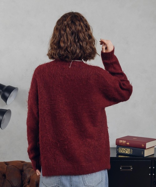 MUHET（ミュエータ）の「シャギーニット（ニット/セーター・レディース・カーキ/ブラウン/ブラック/レッド・X-LARGE/MEDIUM）」の6枚目の写真