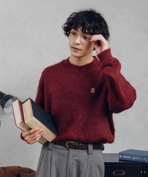 MUHET（ミュエータ）の「シャギーニット（ニット/セーター・レディース・カーキ/ブラウン/ブラック/レッド・X-LARGE/MEDIUM）」の10枚目の写真