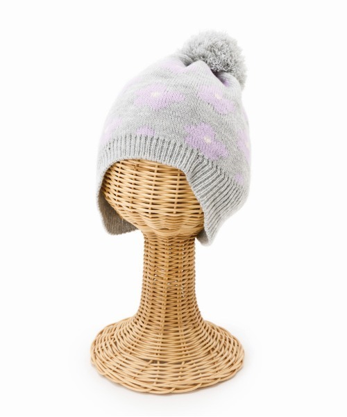 Casselini（キャセリーニ）の「Casselini(キャセリーニ)kidsジャガードニットワッチ（ニットキャップ/ビーニー・キッズ・グレー/グリーン/ブラック/ブルー・FREE）」の3枚目の写真