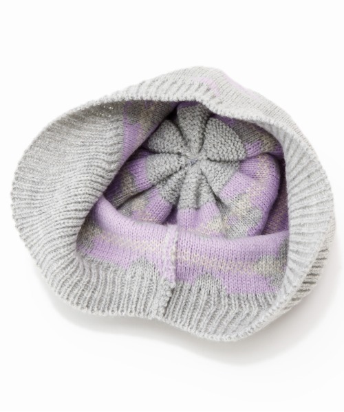 Casselini（キャセリーニ）の「Casselini(キャセリーニ)kidsジャガードニットワッチ（ニットキャップ/ビーニー・キッズ・グレー/グリーン/ブラック/ブルー・FREE）」の5枚目の写真