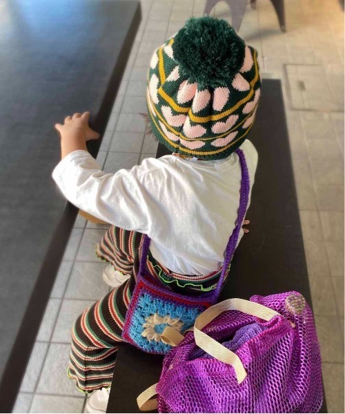 Casselini（キャセリーニ）の「Casselini(キャセリーニ)kidsジャガードニットワッチ（ニットキャップ/ビーニー・キッズ・グレー/グリーン/ブラック/ブルー・FREE）」の15枚目の写真