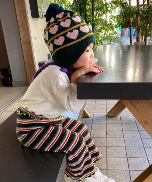 Casselini（キャセリーニ）の「Casselini(キャセリーニ)kidsジャガードニットワッチ（ニットキャップ/ビーニー・キッズ・グレー/グリーン/ブラック/ブルー・FREE）」の16枚目の写真
