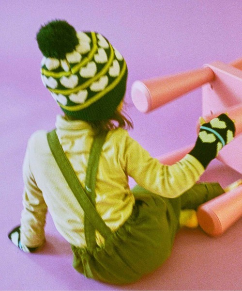 Casselini（キャセリーニ）の「Casselini(キャセリーニ)kidsジャガードニットワッチ（ニットキャップ/ビーニー・キッズ・グレー/グリーン/ブラック/ブルー・FREE）」の17枚目の写真