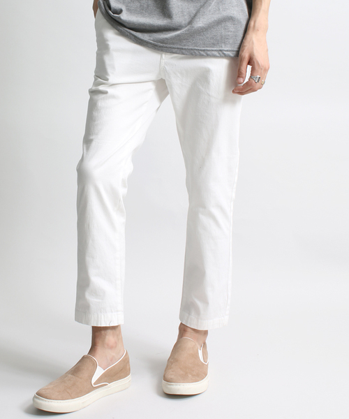 WEGO(ウィゴー)の「WEGO/ストレッチツイルアンクルトラウザー(その他パンツ・メンズ・ブラック/ホワイト・LARGE/SMALL/MEDIUM)」の1枚目の写真