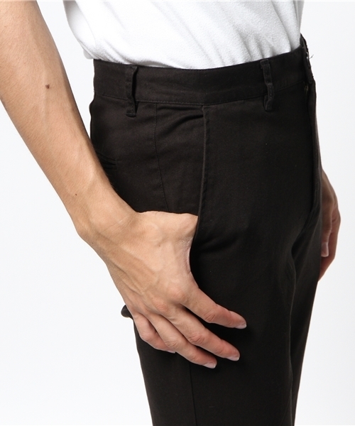 WEGO(ウィゴー)の「WEGO/ストレッチツイルアンクルトラウザー(その他パンツ・メンズ・ブラック/ホワイト・LARGE/SMALL/MEDIUM)」の6枚目の写真