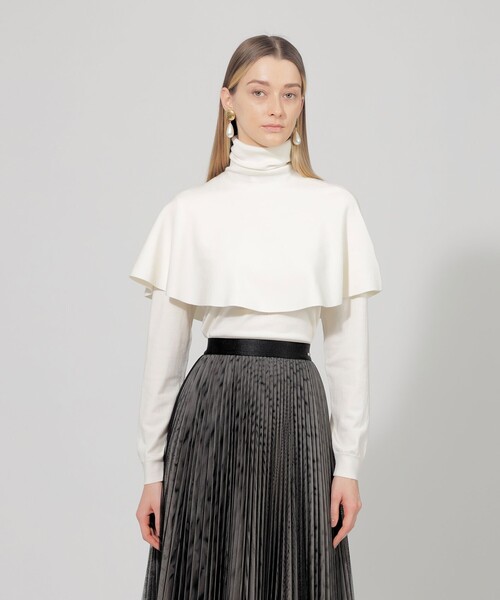 【セール】スーパーファインウール ケープレイヤードニット（ニット/セーター）｜EPOCA（エポカ）