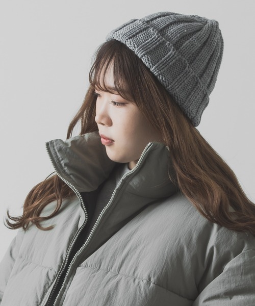 improves（インプローブス）の「畦編みリブニットキャップ（ニットキャップ/ビーニー・メンズ・ベージュ/アイボリー/レッド/ブラウン/カーキ/ネイビー/パープル/杢グレー/グリーン/ブラック/イエロー/ブルー・FREE）」の4枚目の写真