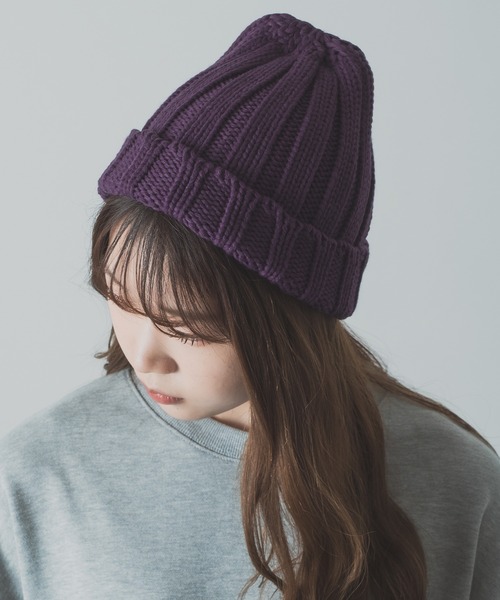 improves（インプローブス）の「畦編みリブニットキャップ（ニットキャップ/ビーニー・メンズ・ベージュ/アイボリー/レッド/ブラウン/カーキ/ネイビー/パープル/杢グレー/グリーン/ブラック/イエロー/ブルー・FREE）」の10枚目の写真