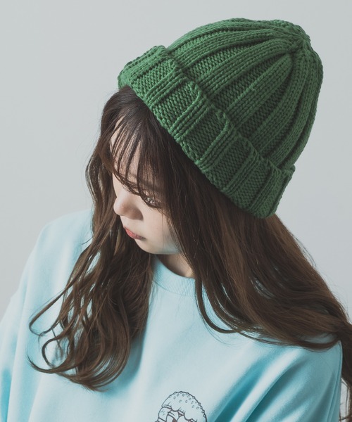 improves（インプローブス）の「畦編みリブニットキャップ（ニットキャップ/ビーニー・メンズ・ベージュ/アイボリー/レッド/ブラウン/カーキ/ネイビー/パープル/杢グレー/グリーン/ブラック/イエロー/ブルー・FREE）」の8枚目の写真