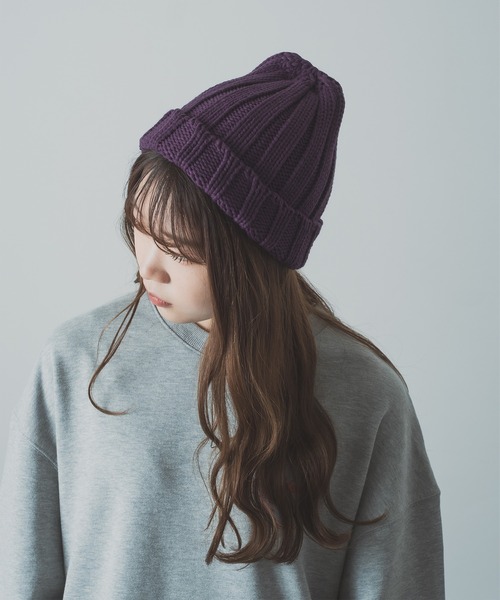 improves（インプローブス）の「畦編みリブニットキャップ（ニットキャップ/ビーニー・メンズ・ベージュ/アイボリー/レッド/ブラウン/カーキ/ネイビー/パープル/杢グレー/グリーン/ブラック/イエロー/ブルー・FREE）」の21枚目の写真