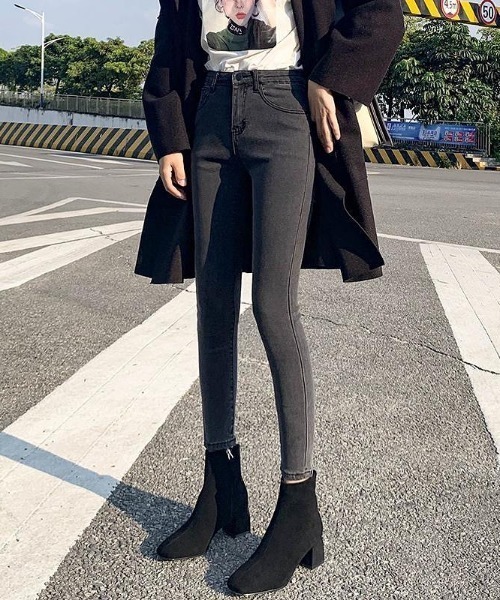 LADY LIKE（レディライク）の「ストレッチスキニーデニム（デニムパンツ・レディース・ブラック/ブルー/ネイビー/ダークグレー・S/L/M）」の20枚目の写真