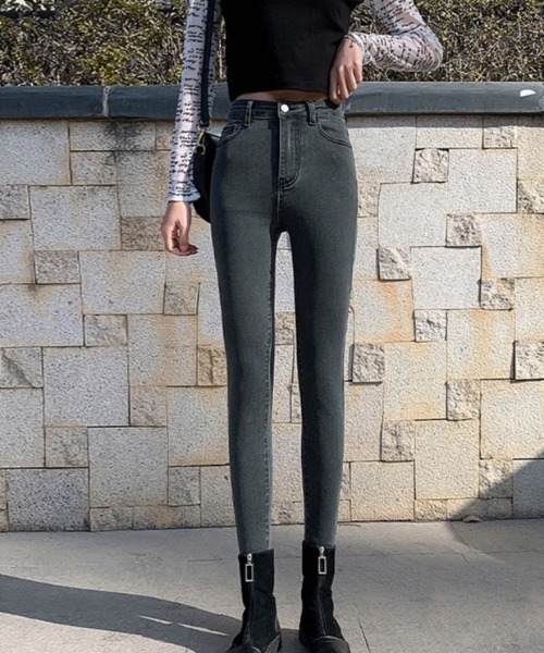 LADY LIKE（レディライク）の「ストレッチスキニーデニム（デニムパンツ・レディース・ブラック/ブルー/ネイビー/ダークグレー・S/L/M）」の22枚目の写真