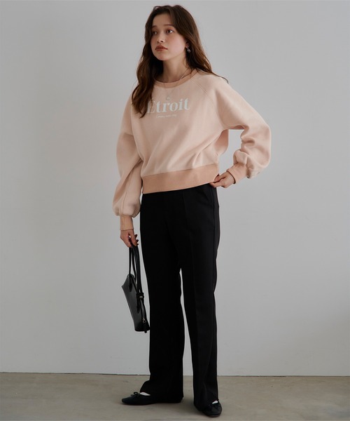 titivate（ティティベイト）の「裏起毛ロゴプリントプルオーバー（Tシャツ/カットソー・レディース・ピンク/ネイビー/オートミール/杢グレー・FREE）」の20枚目の写真