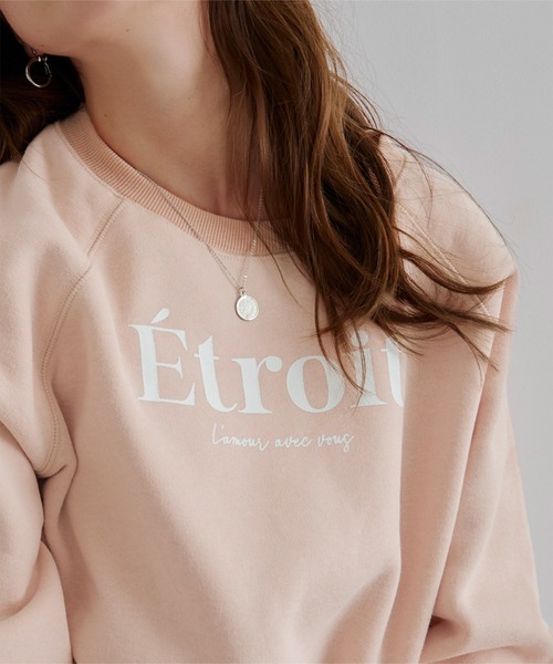 titivate（ティティベイト）の「裏起毛ロゴプリントプルオーバー（Tシャツ/カットソー・レディース・ピンク/ネイビー/オートミール/杢グレー・FREE）」の21枚目の写真
