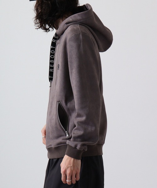 Cut suede zip-up hoodie カットスエード ジップアップパーカー unisex（パーカー）｜EVOLUTION（エボリューション）
