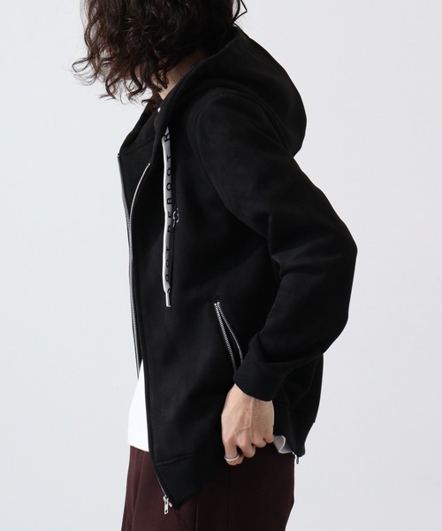 Cut suede zip-up hoodie カットスエード ジップアップパーカー unisex（パーカー）｜EVOLUTION（エボリューション）