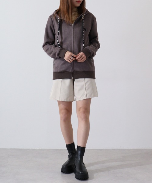 Cut suede zip-up hoodie カットスエード ジップアップパーカー unisex（パーカー）｜EVOLUTION（エボリューション）