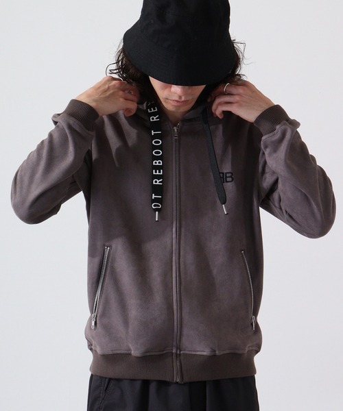 Cut suede zip-up hoodie カットスエード ジップアップパーカー unisex（パーカー）｜EVOLUTION（エボリューション）