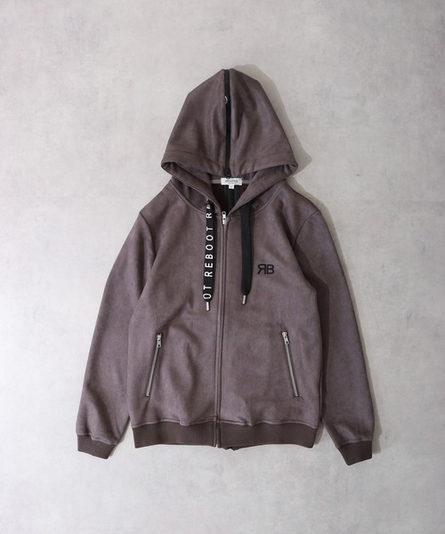 Cut suede zip-up hoodie カットスエード ジップアップパーカー unisex（パーカー）｜EVOLUTION（エボリューション）