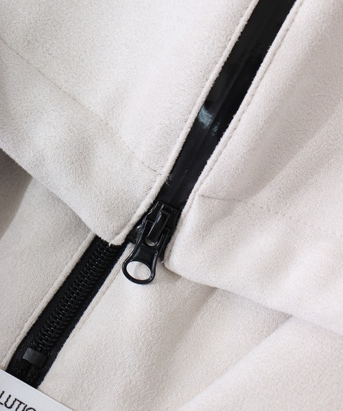 Cut suede zip-up hoodie カットスエード ジップアップパーカー unisex（パーカー）｜EVOLUTION（エボリューション）
