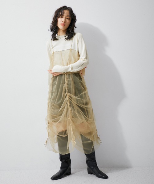 【セール】ステッチニットロンTEE（ニット/セーター）｜ADAM ET ROPE'（アダムエロペ）