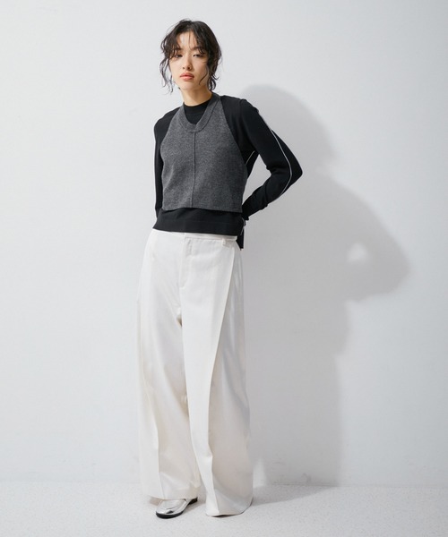 【セール】ステッチニットロンTEE（ニット/セーター）｜ADAM ET ROPE'（アダムエロペ）