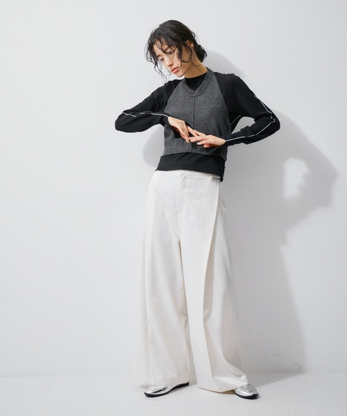 【セール】ステッチニットロンTEE（ニット/セーター）｜ADAM ET ROPE'（アダムエロペ）