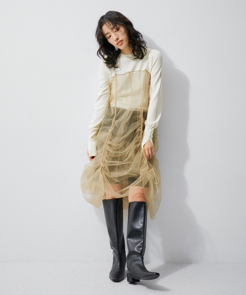 【セール】ステッチニットロンTEE（ニット/セーター）｜ADAM ET ROPE'（アダムエロペ）