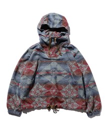 シャギー ジャカード コットン ブランケット ミリタリー スモック