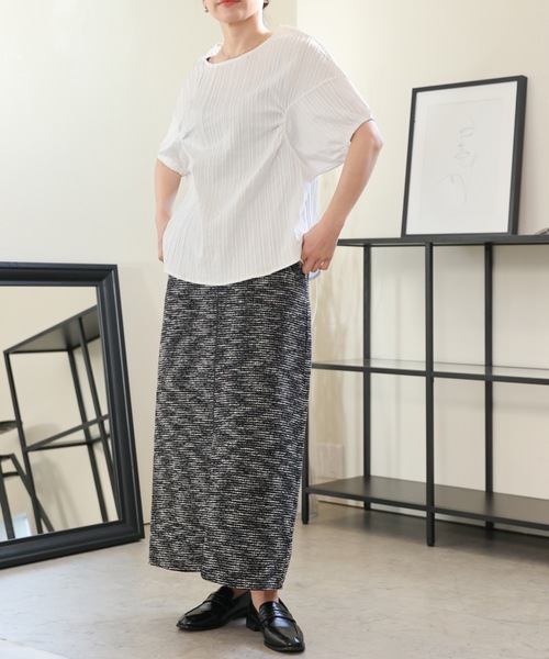 ULEULA（ウルア）の「プリーツ変形ボリュームスリーブブラウス（シャツ/ブラウス・レディース・ホワイト/ブラック・FREE）」の11枚目の写真