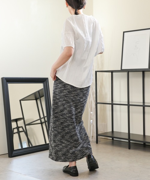 ULEULA（ウルア）の「プリーツ変形ボリュームスリーブブラウス（シャツ/ブラウス・レディース・ホワイト/ブラック・FREE）」の13枚目の写真