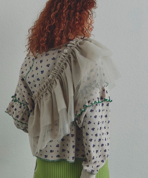 CREOLME（クレオルム）の「(CREOLME)ラメチュールキャミソール（キャミソール・レディース・ブラウン/ホワイト系その他・FREE）」の5枚目の写真