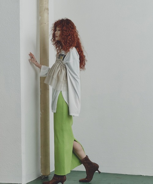 CREOLME（クレオルム）の「(CREOLME)ラメチュールキャミソール（キャミソール・レディース・ブラウン/ホワイト系その他・FREE）」の8枚目の写真