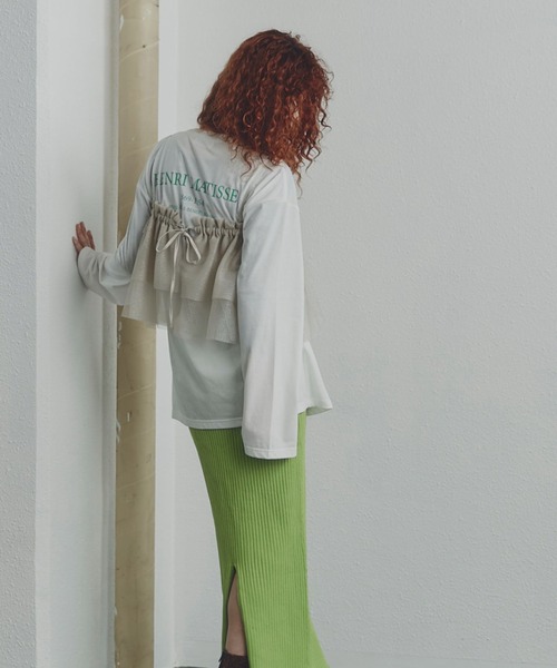 CREOLME（クレオルム）の「(CREOLME)ラメチュールキャミソール（キャミソール・レディース・ブラウン/ホワイト系その他・FREE）」の9枚目の写真