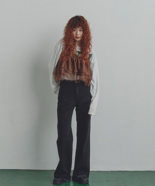 CREOLME（クレオルム）の「(CREOLME)ラメチュールキャミソール（キャミソール・レディース・ブラウン/ホワイト系その他・FREE）」の13枚目の写真