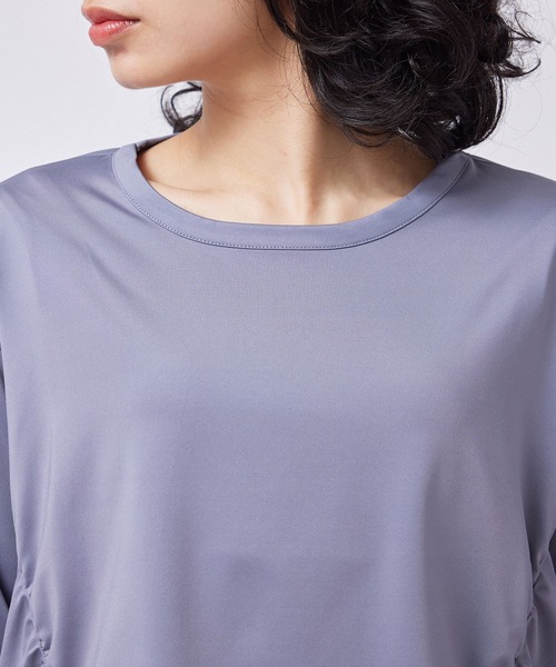 NERGY(ナージー)の「シャーリングロングスリーブTシャツ(Tシャツ/カットソー・レディース・ブラック/キナリ/ブルー系その他4・FREE)」の6枚目の写真