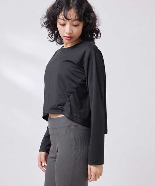 NERGY(ナージー)の「シャーリングロングスリーブTシャツ(Tシャツ/カットソー・レディース・ブラック/キナリ/ブルー系その他4・FREE)」の21枚目の写真