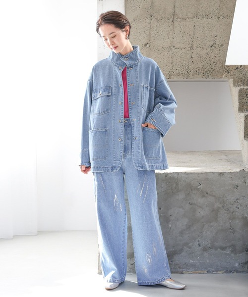 LEPSIM（レプシィム）の「箔ペインターデニムパンツ　987517（デニムパンツ・レディース・インディゴブルー/ライトブルー・FREE）」の15枚目の写真