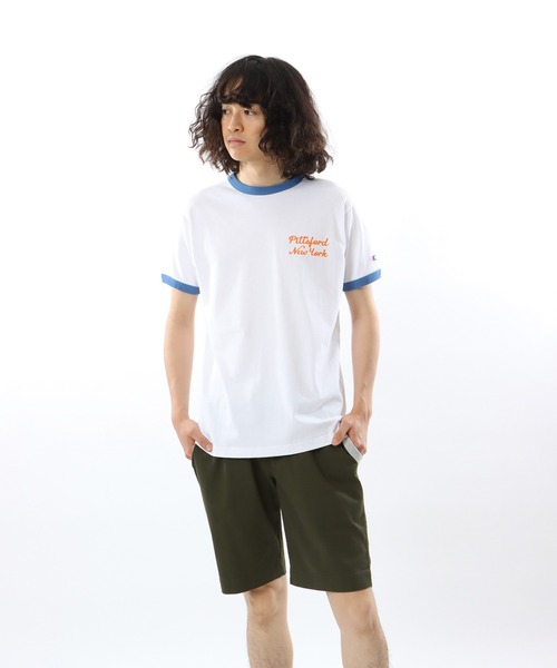 Champion（チャンピオン）の「【Champion/チャンピオン】メンズ ベーシック ショートスリーブTシャツ（Tシャツ/カットソー・メンズ・ブルー系その他/ネイビー/ベージュ/ブラック・SMALL/MEDIUM/LARGE/X-LARGE）」の4枚目の写真