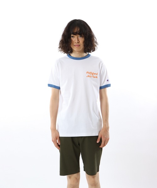 Champion（チャンピオン）の「【Champion/チャンピオン】メンズ ベーシック ショートスリーブTシャツ（Tシャツ/カットソー・メンズ・ブルー系その他/ネイビー/ベージュ/ブラック・SMALL/MEDIUM/LARGE/X-LARGE）」の6枚目の写真