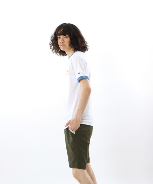 Champion（チャンピオン）の「【Champion/チャンピオン】メンズ ベーシック ショートスリーブTシャツ（Tシャツ/カットソー・メンズ・ブルー系その他/ネイビー/ベージュ/ブラック・SMALL/MEDIUM/LARGE/X-LARGE）」の7枚目の写真