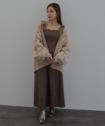 チュールリボンキャミワンピース