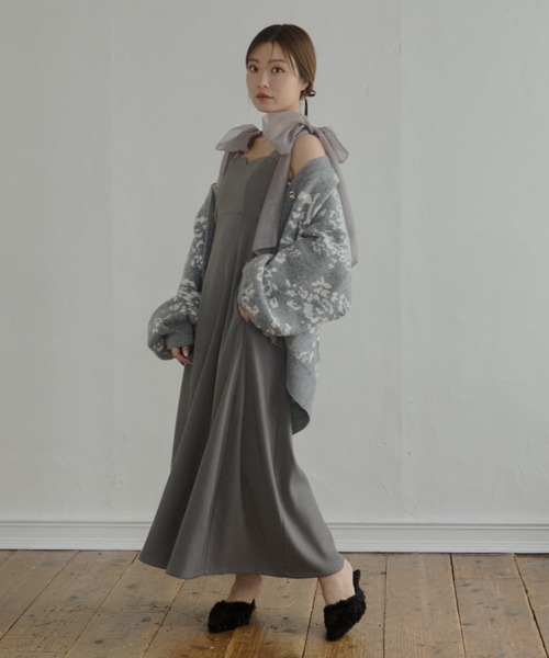 ECREL（エクレール）の「チュールリボンキャミワンピース（ワンピース・レディース・グレー/ブラック/ブラウン・FREE）」の18枚目の写真