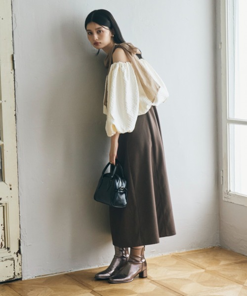 ECREL（エクレール）の「チュールリボンキャミワンピース（ワンピース・レディース・グレー/ブラック/ブラウン・FREE）」の22枚目の写真