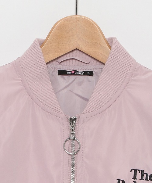 by LOVEiT（バイラビット）の「レースアップブルゾン（MA-1・キッズ・ブラック/カーキ/ラベンダー・130cm/140cm/150cm/160cm/120cm）」の9枚目の写真
