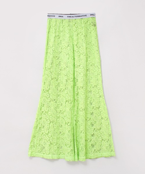 RNA(アールエヌエー)の「R4194 ペイズリーレースフレアパンツ(その他パンツ・レディース・ブラック/ライム/ホワイト・MEDIUM)」の3枚目の写真