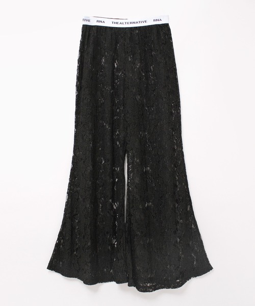 RNA(アールエヌエー)の「R4194 ペイズリーレースフレアパンツ(その他パンツ・レディース・ブラック/ライム/ホワイト・MEDIUM)」の4枚目の写真